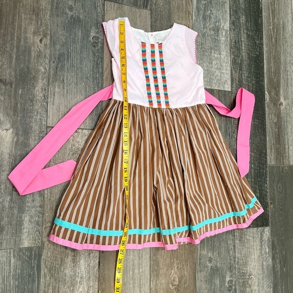 WELL DRESSED WOLF WDW FALL FESTIVAL DRESS size 8 PINK BROWN Embroidery - Picture 4 of 8